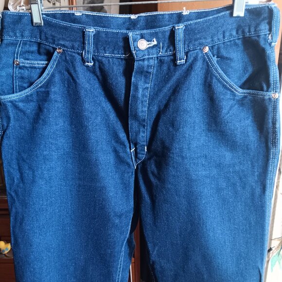 Vintage Mens Disco Jeans 36x25 FIT 80's INDIGO TOUR DE FRANCE DISCO POCKET JEANS - Picture 5 of 7